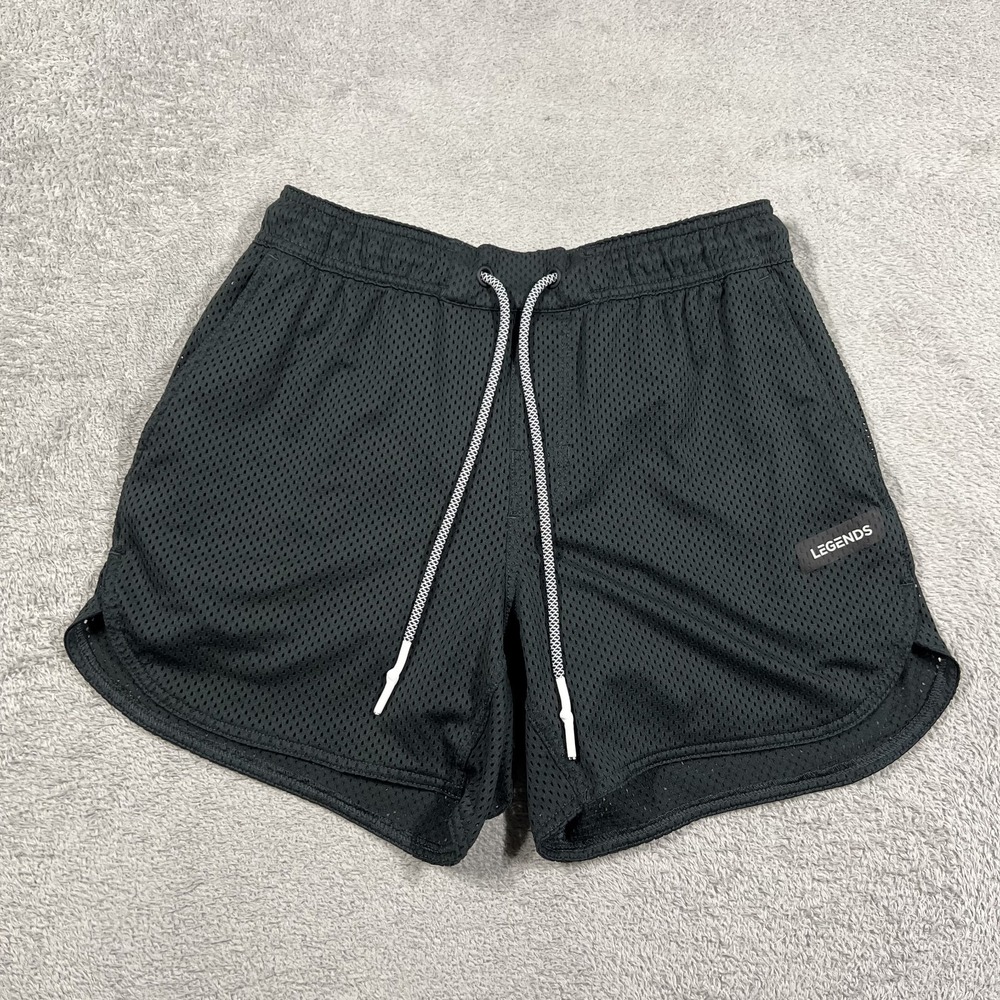Legends Luka Mesh Shorts Mens Small Black Basketball Lined Workout Performance